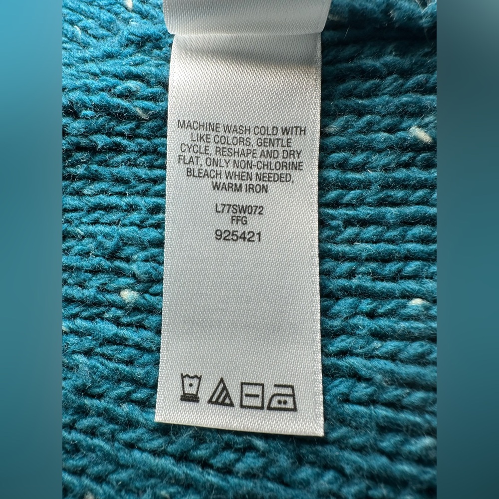 Cabela’s cotton blend plus size cardigan blue green aqua heavy knit fall winter - Picture 12 of 13